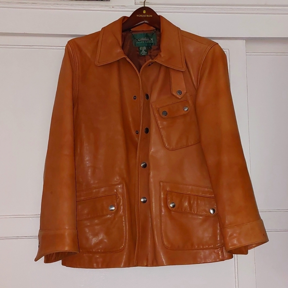 Ralph Lauren leather jacket sz L